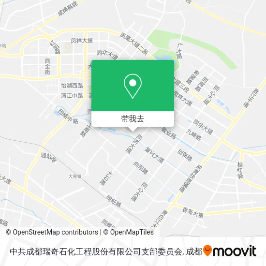 中共成都瑞奇石化工程股份有限公司支部委员会地图
