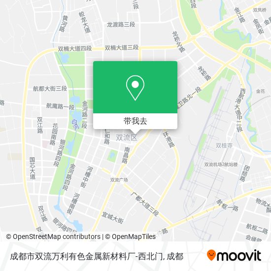 成都市双流万利有色金属新材料厂-西北门地图