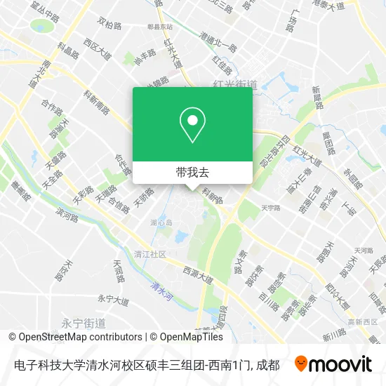 电子科技大学清水河校区硕丰三组团-西南1门地图