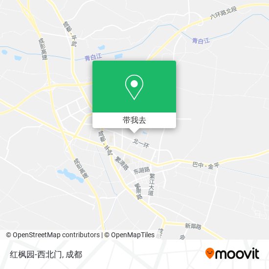 红枫园-西北门地图