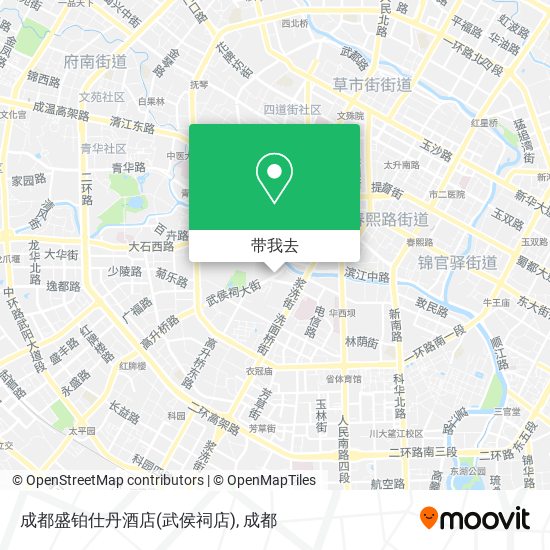 成都盛铂仕丹酒店(武侯祠店)地图