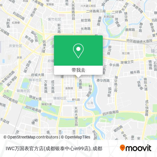 IWC万国表官方店(成都银泰中心in99店)地图