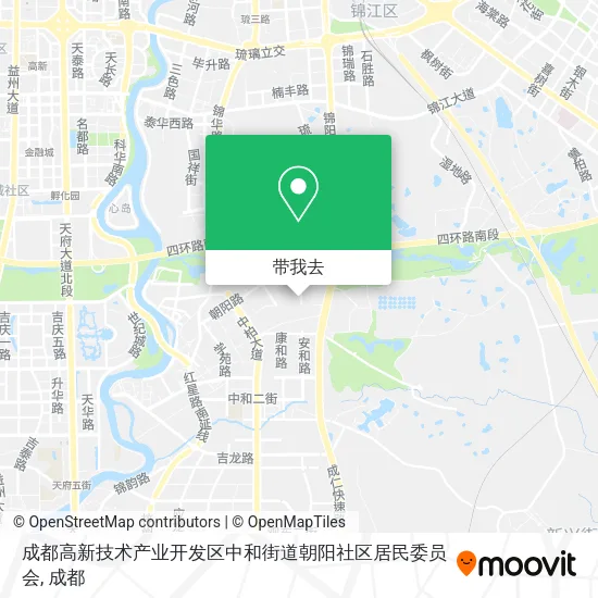 成都高新技术产业开发区中和街道朝阳社区居民委员会地图