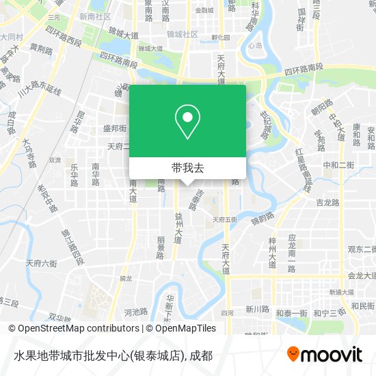水果地带城市批发中心(银泰城店)地图
