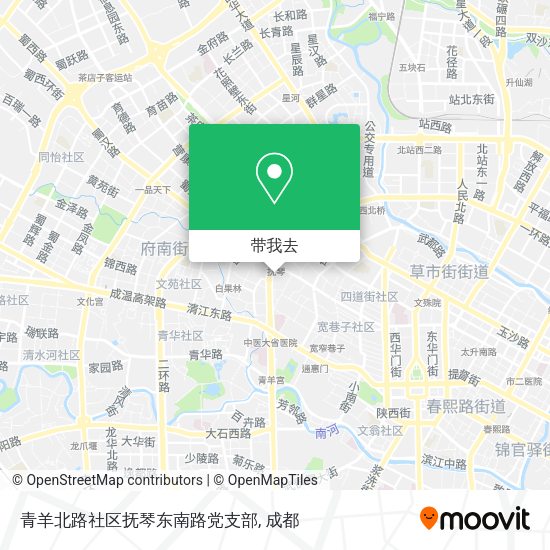 青羊北路社区抚琴东南路党支部地图
