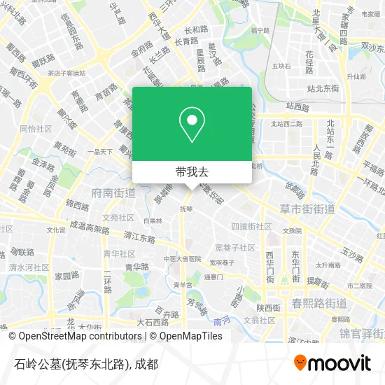 石岭公墓(抚琴东北路)地图