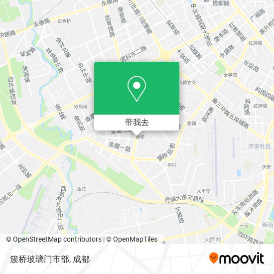 簇桥玻璃门市部地图