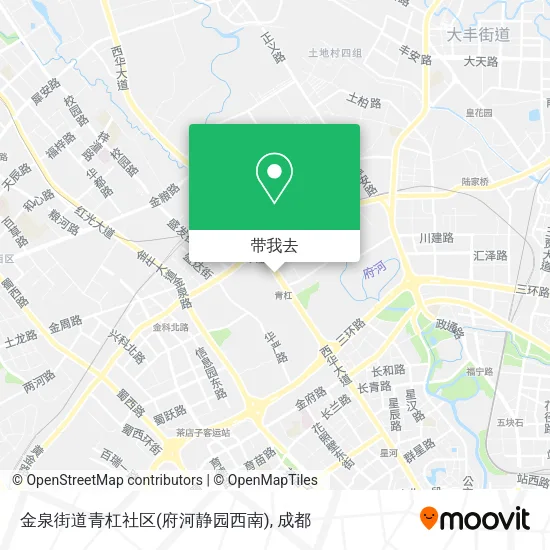 金泉街道青杠社区(府河静园西南)地图