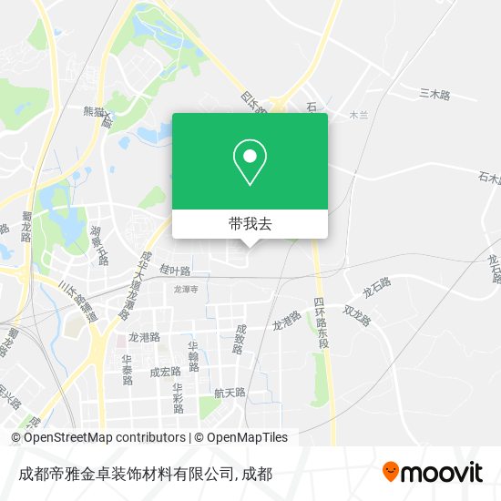 成都帝雅金卓装饰材料有限公司地图