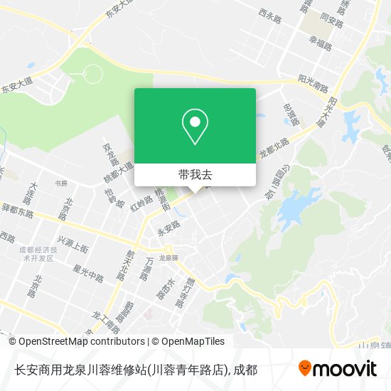 长安商用龙泉川蓉维修站(川蓉青年路店)地图