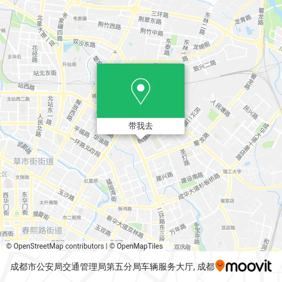 成都市公安局交通管理局第五分局车辆服务大厅地图