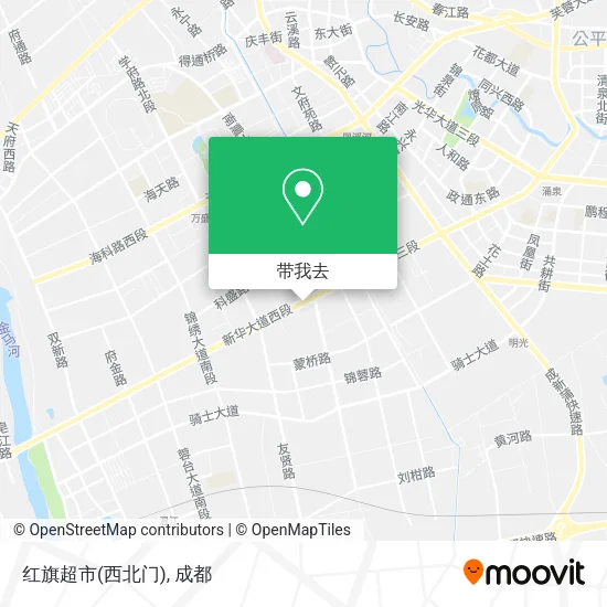 红旗超市(西北门)地图