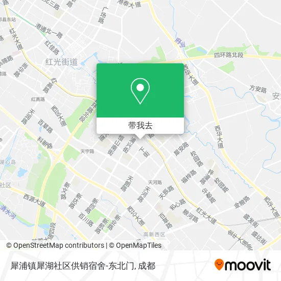 犀浦镇犀湖社区供销宿舍-东北门地图