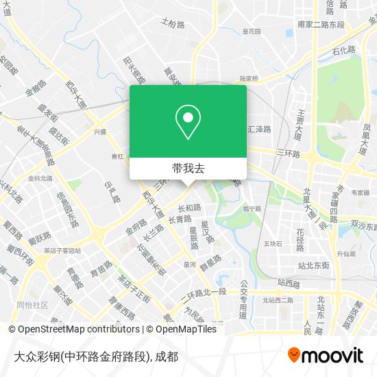 大众彩钢(中环路金府路段)地图