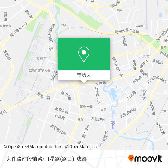 大件路南段辅路/月星路(路口)地图