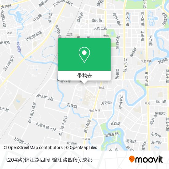 t204路(锦江路四段-锦江路四段)地图
