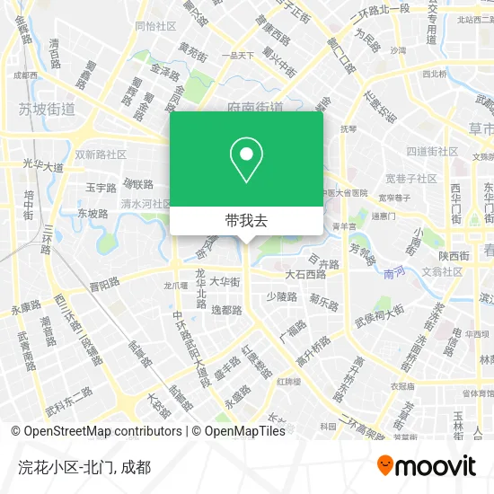 浣花小区-北门地图