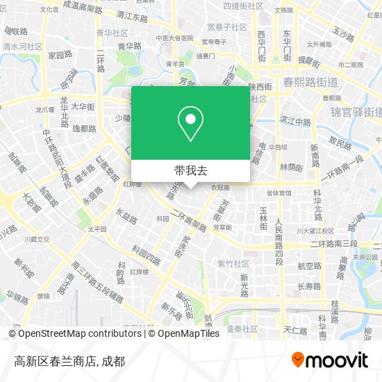 高新区春兰商店地图