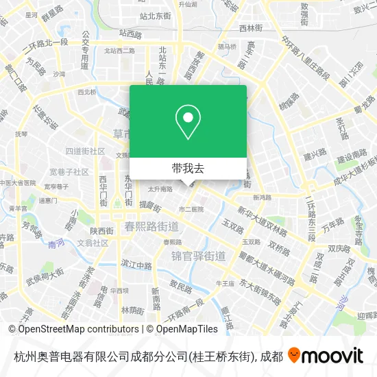 杭州奥普电器有限公司成都分公司(桂王桥东街)地图