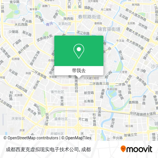成都西麦克虚拟现实电子技术公司地图