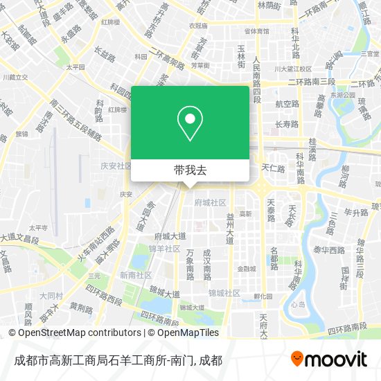 成都市高新工商局石羊工商所-南门地图