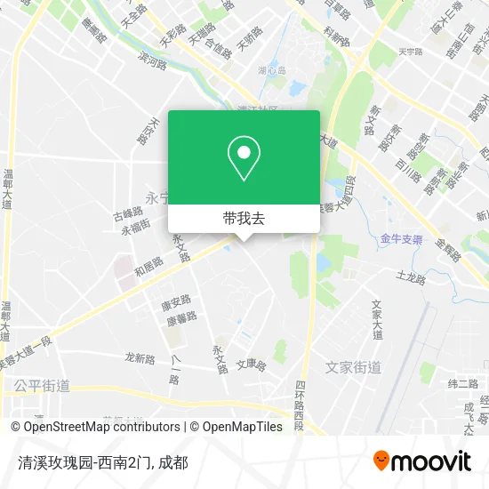 清溪玫瑰园-西南2门地图