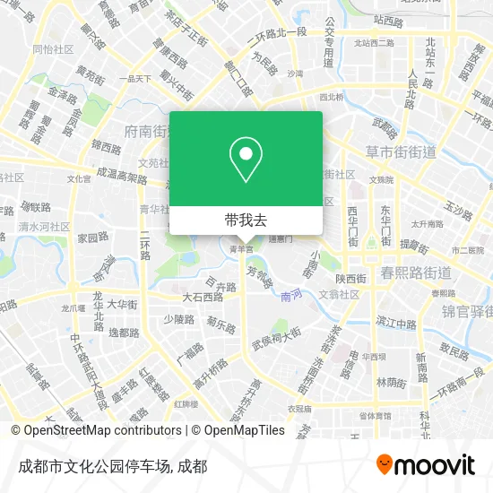 成都市文化公园停车场地图