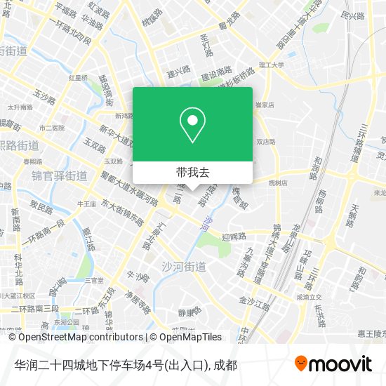 华润二十四城地下停车场4号(出入口)地图