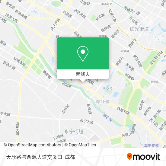 天欣路与西源大道交叉口地图