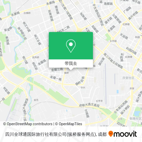 四川全球通国际旅行社有限公司(簇桥服务网点)地图