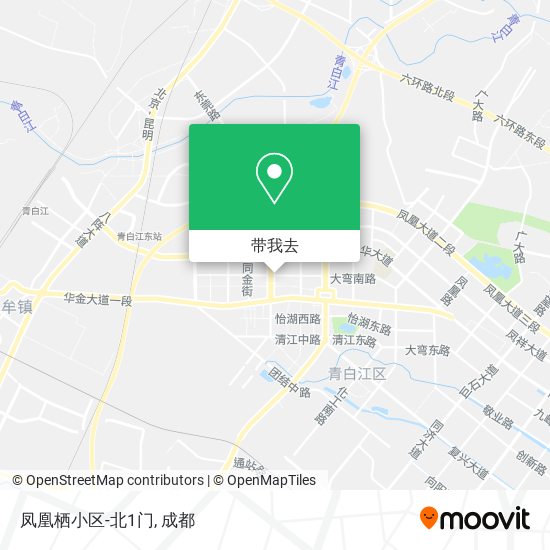 凤凰栖小区-北1门地图