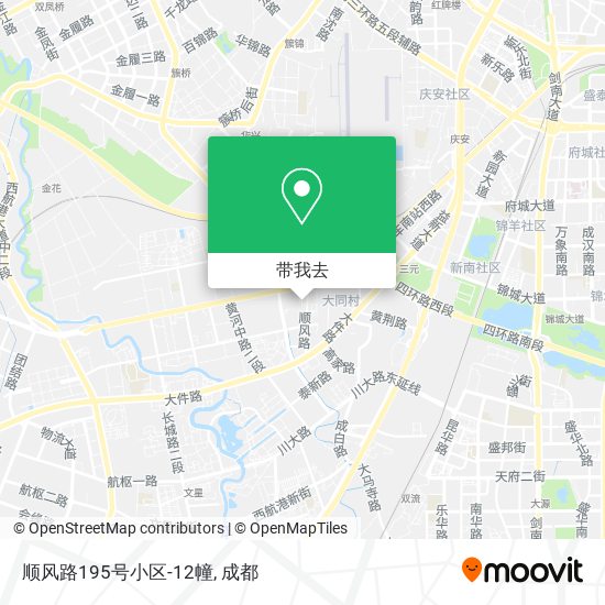 顺风路195号小区-12幢地图