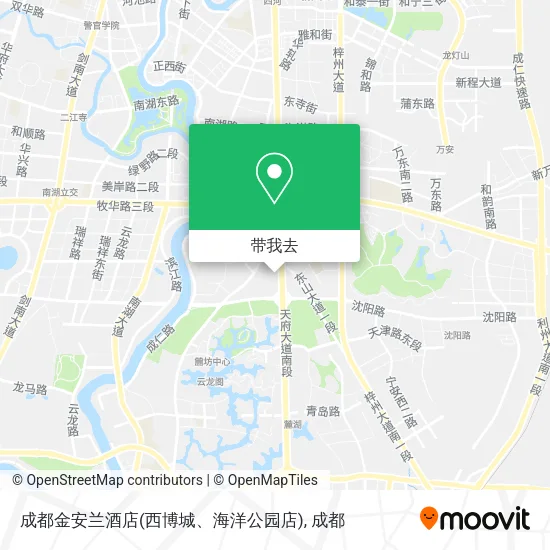 成都金安兰酒店(西博城、海洋公园店)地图