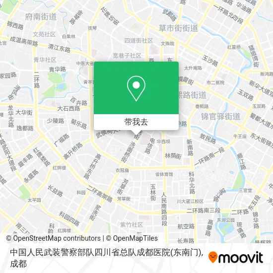 中国人民武装警察部队四川省总队成都医院(东南门)地图