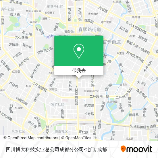 四川博大科技实业总公司成都分公司-北门地图