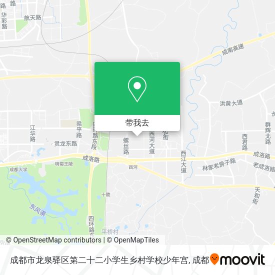 成都市龙泉驿区第二十二小学生乡村学校少年宫地图