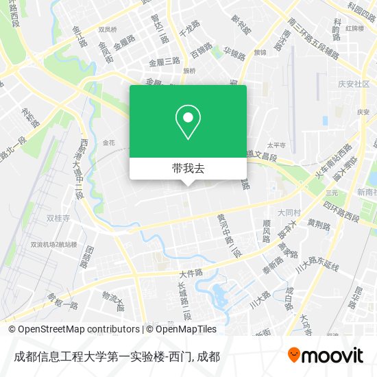 成都信息工程大学第一实验楼-西门地图