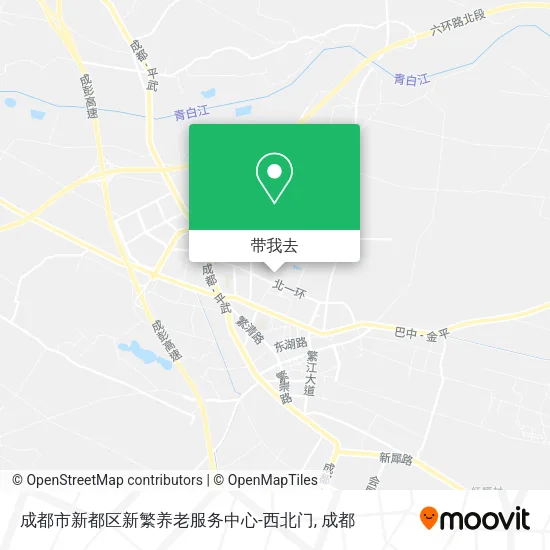成都市新都区新繁养老服务中心-西北门地图
