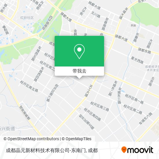成都晶元新材料技术有限公司-东南门地图