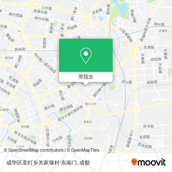 成华区圣灯乡关家堰村-东南门地图