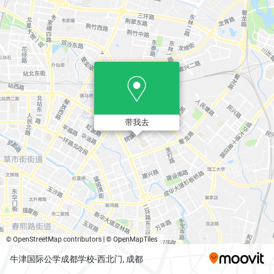 牛津国际公学成都学校-西北门地图