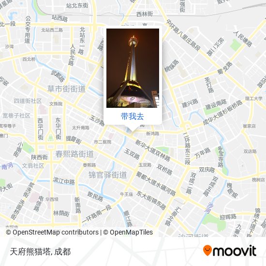 天府熊猫塔地图