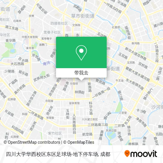 四川大学华西校区东区足球场-地下停车场地图