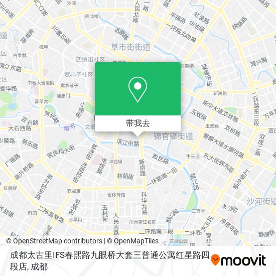 成都太古里IFS春熙路九眼桥大套三普通公寓红星路四段店地图