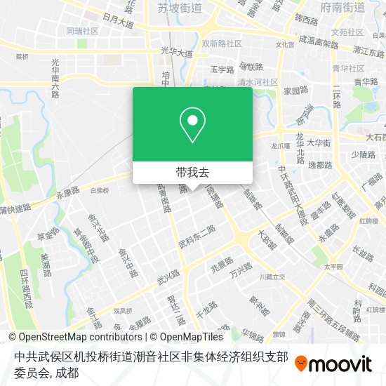 中共武侯区机投桥街道潮音社区非集体经济组织支部委员会地图