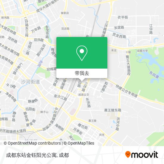 成都东站金钰阳光公寓地图