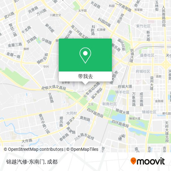 锦越汽修-东南门地图