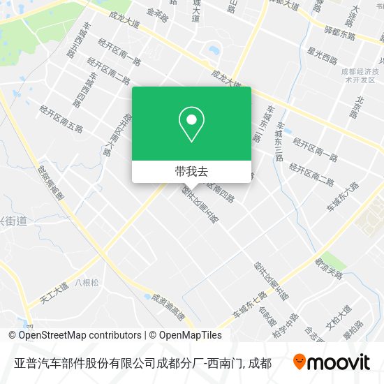亚普汽车部件股份有限公司成都分厂-西南门地图