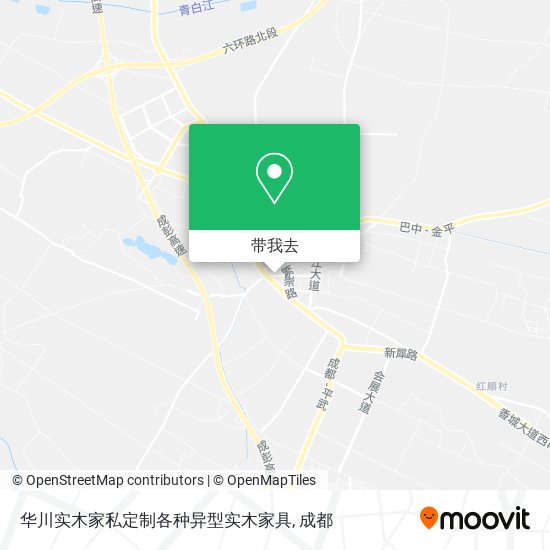 华川实木家私定制各种异型实木家具地图
