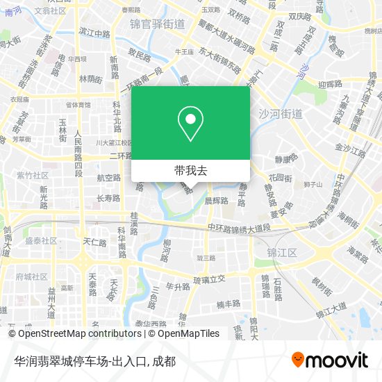华润翡翠城停车场-出入口地图